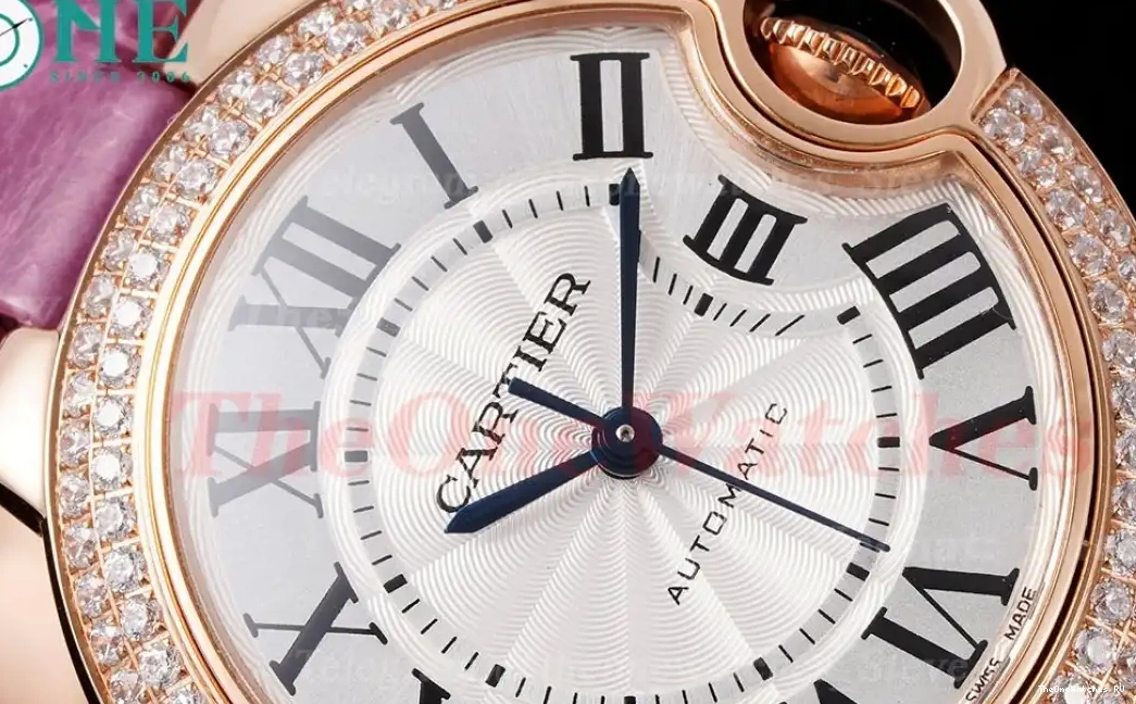 RG White AF Textured 33mm Bleu Dia LE Dial De Cartier NH05 Ballon 0511